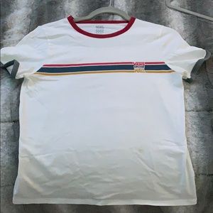White Crop Vans Tee Shirt